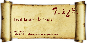 Trattner Ákos névjegykártya